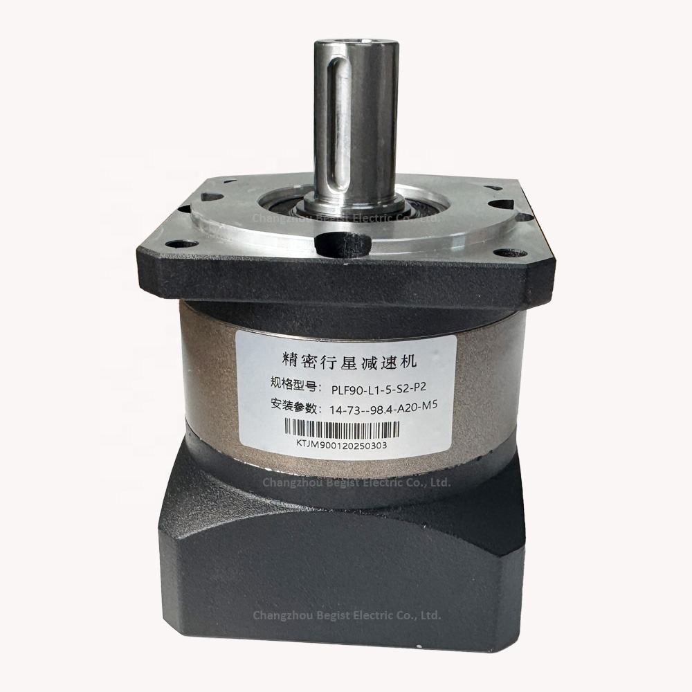 High Quality 90mm Double Stage Precision Planetary Gearbox with Square Flange CNC Machinery Spur Speed Reducer for
