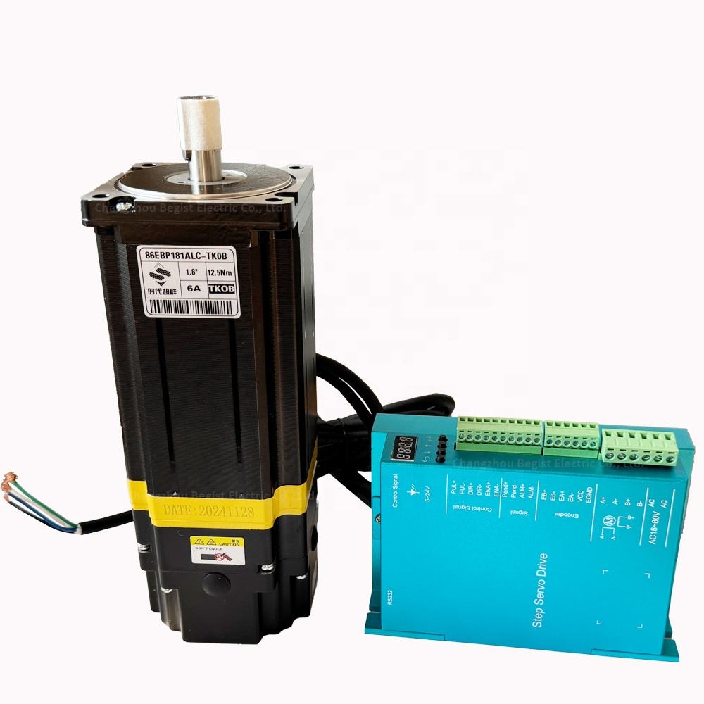 High-Performance Hybrid Controller 1.8Degree Loop Motor Driver Kit Closed-Loop Efficiency NEMA34 12N.m Stepper Motor With Brake