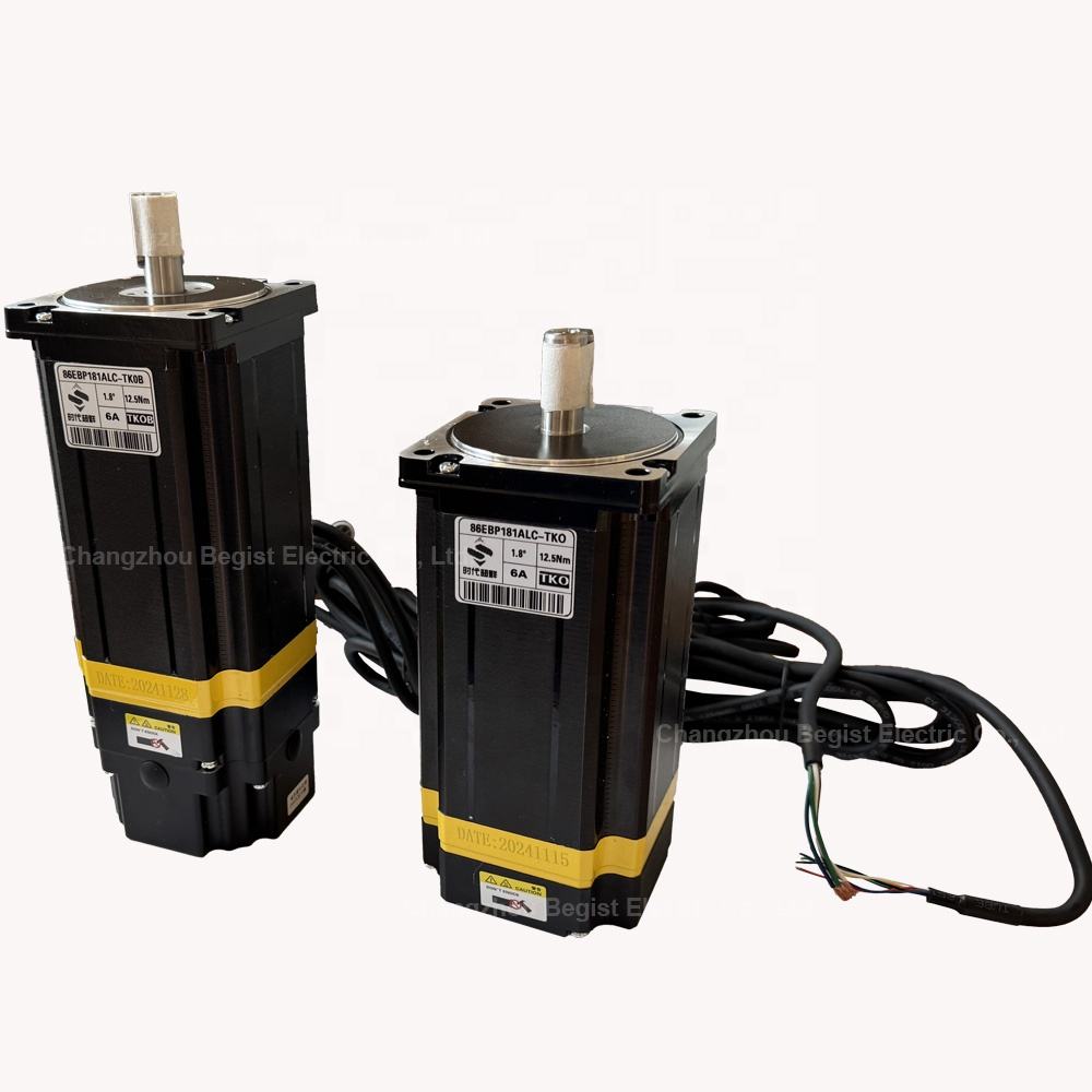 Nema 34 Hybrid Closed Loop Stepper Motor Kit 12Nm/12.5Nm 86EBP181ALC 2HA865 CNC with Brake and Driver